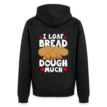 Bread Baking Bread Maker - Unisex Premium Organic Zip Hoodie - black - Back - Nico (187cm)