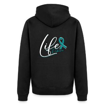 Detoxification Withdrawal Addict Life Reborn - Unisex Premium Organic Zip Hoodie - black - Back - Nico (187cm)