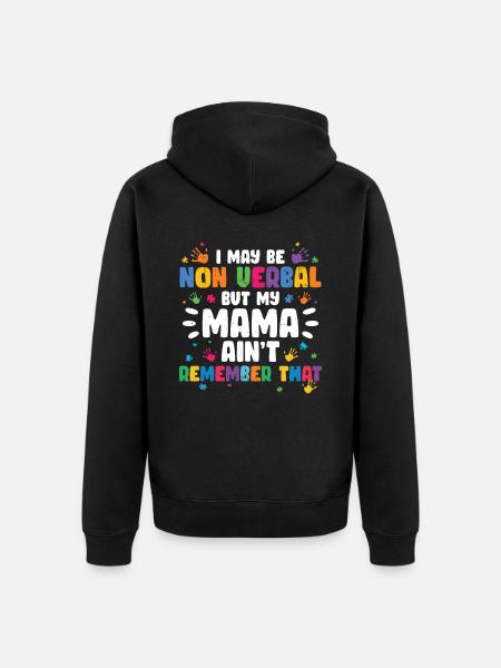 Autism - Unisex Premium Organic Zip Hoodie - black
