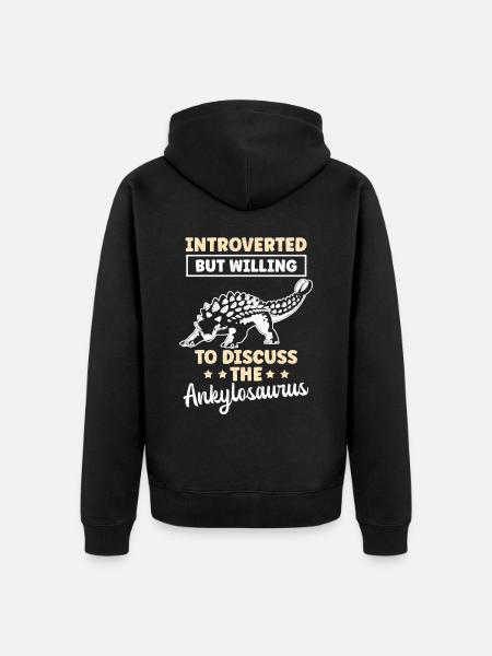 Ankylosaurus Dinos Ankylosaur Gift - Unisex Premium Organic Zip Hoodie - black