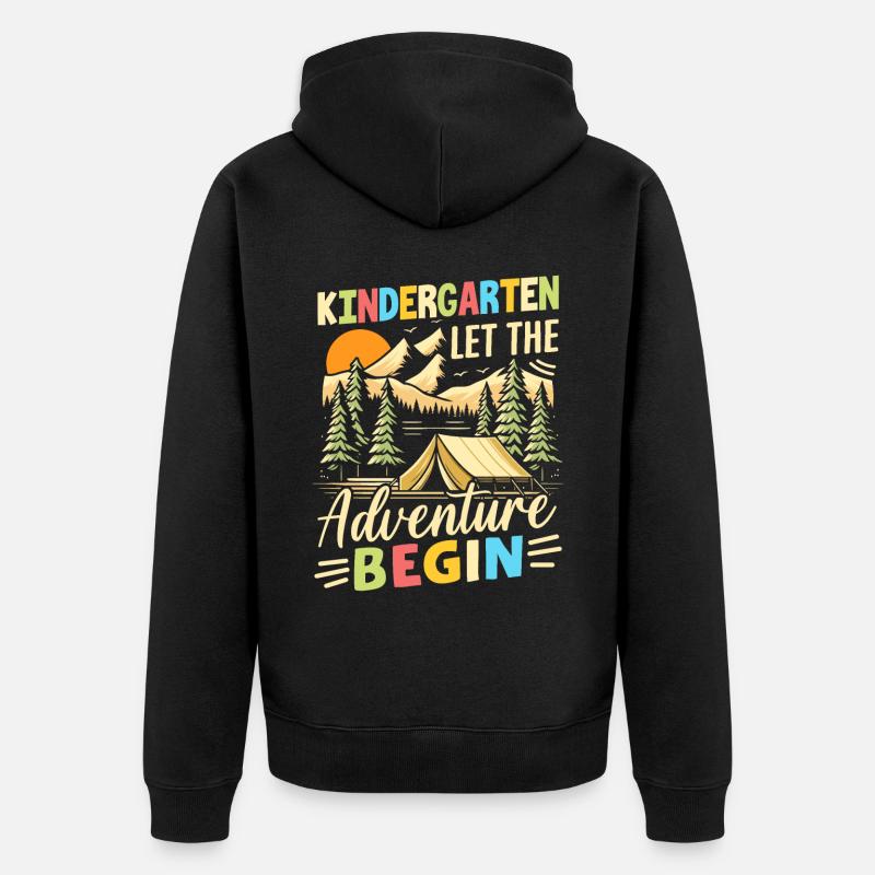 Maternelle Que l’aventure commence - Veste à capuche bio Premium Unisexe - noir
