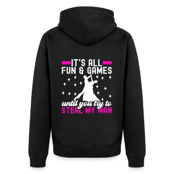Ballroom Dance Ballroom Dancers Ballroom Dancers - Unisex Premium Organic Zip Hoodie - black - Back - Nico (187cm)