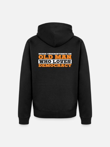 Democratic Democrat Elections Democracy - Unisex Premium Bio Zip Hoodie - Schwarz