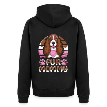 Cocker Spaniel Mom Dog Mom For Mommy - Unisex Premium Organic Zip Hoodie - black - Back - Nico (187cm)