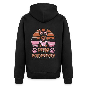 Doberman Maman Chien Maman Pour Maman - Veste à capuche bio Premium Unisexe - noir - Dos - Nico (187cm)