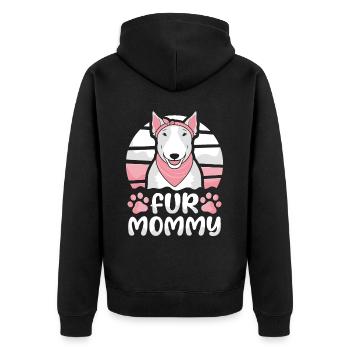 Bull Terrier Mom Dog Mom For Mommy - Unisex Premium Organic Zip Hoodie - black - Back - Nico (187cm)