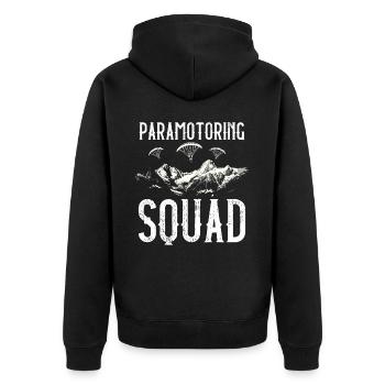 Paramotoring paramotoring - Unisex Premium Organic Zip Hoodie - black - Back - Nico (187cm)
