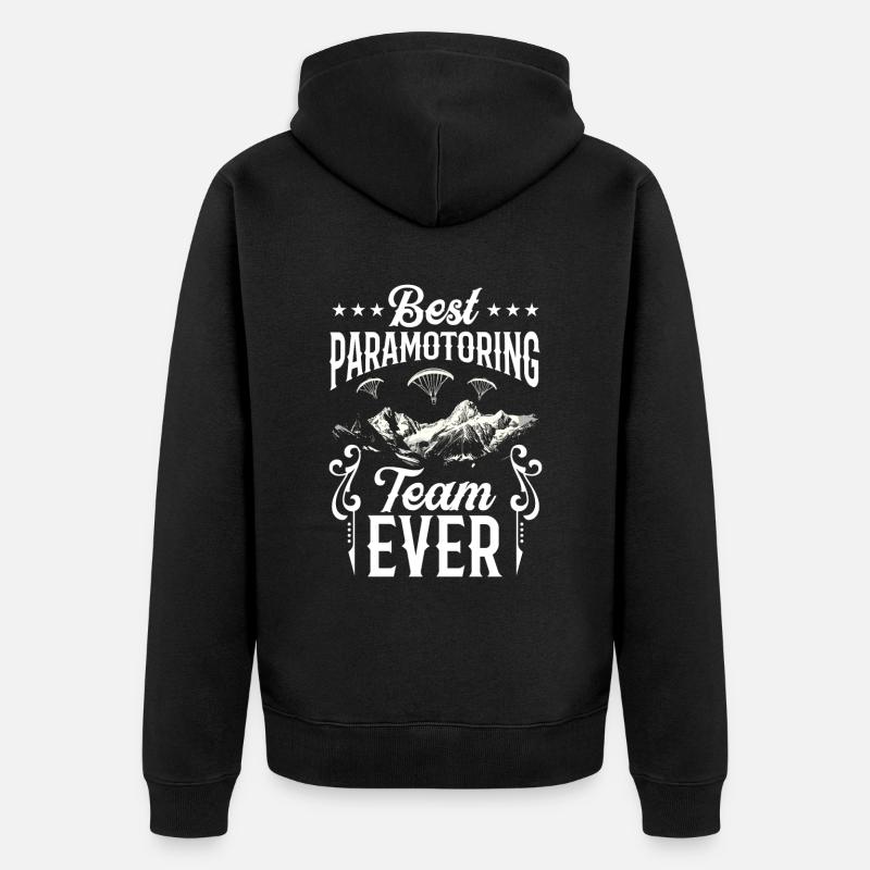 Paramotoring paramotoring - Unisex Premium Organic Zip Hoodie - black