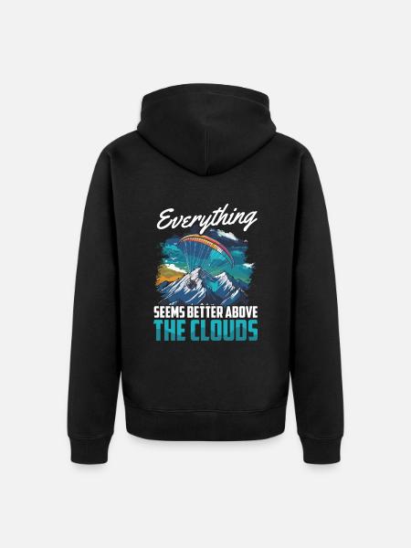Paramotoring paramotoring - Unisex Premium Organic Zip Hoodie - black