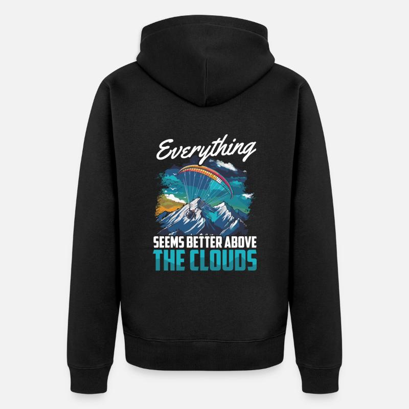 Paramotoring paramotoring - Unisex Premium Organic Zip Hoodie - black