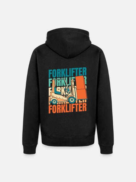 Forklift Forklift Driver - Unisex Premium Organic Zip Hoodie - black