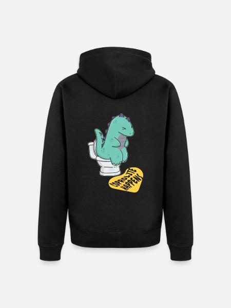 Coprolite Happens Coprolite Fossils - Unisex Premium Organic Zip Hoodie - black