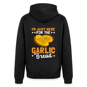 Garlic Bread Garlic Breads Gift - Unisex Premium Organic Zip Hoodie - black - Back - Nico (187cm)