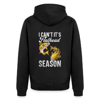 Poisson-chat pêcheur Poisson-chat Pêche au poisson-chat Pêche au poisson-chat - Veste à capuche bio Premium Unisexe - noir - Dos - Nico (187cm)