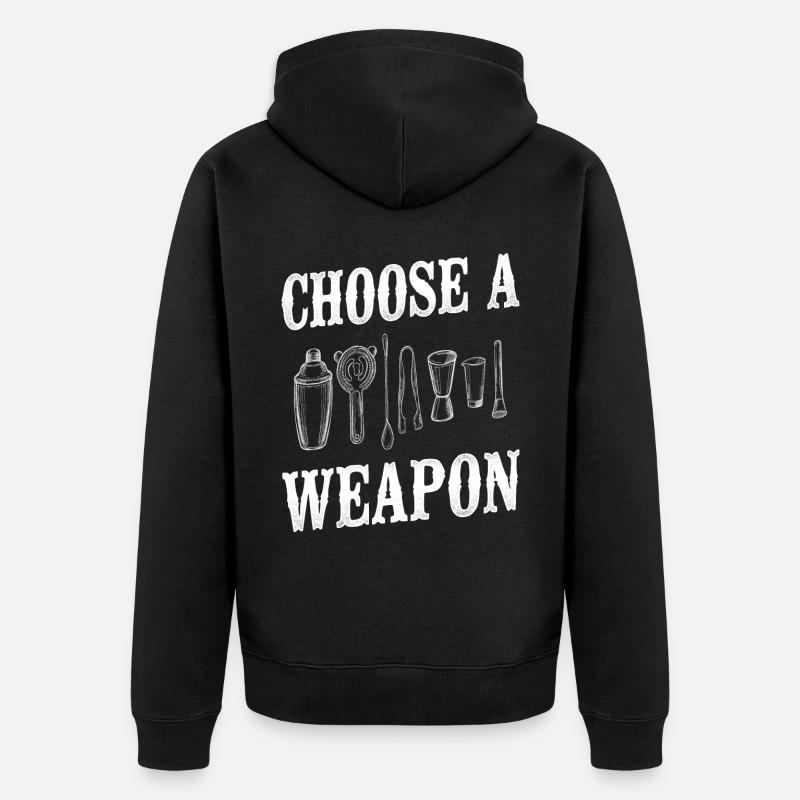 Barman Mixologue Choisissez un - Veste à capuche bio Premium Unisexe - noir