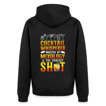 Bartender Mixologist Cocktail - Unisex Premium Organic Zip Hoodie - black - Back - Nico (187cm)