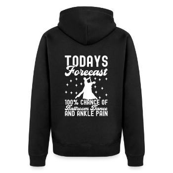 Ballroom Dance Ballroom Dancers Ballroom Dancers - Unisex Premium Organic Zip Hoodie - black - Back - Nico (187cm)