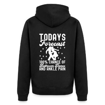 Ballsaal Tanz Ballsaaltänzer Gesellschaftstänzer - Unisex Premium Bio Zip Hoodie - Schwarz - Hinten - Nico (187cm)