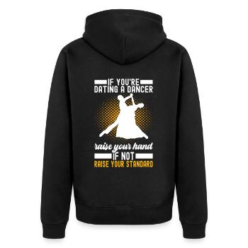 Ballroom Dance Ballroom Dancers Ballroom Dancers - Unisex Premium Organic Zip Hoodie - black - Back - Nico (187cm)