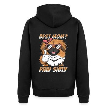 Pékinois Mutter Meilleure Maman Pawsibly - Veste à capuche bio Premium Unisexe - noir - Dos - Nico (187cm)