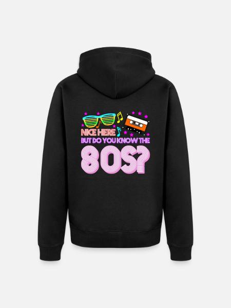 1980 Retro 80s - Unisex Premium Organic Zip Hoodie - black
