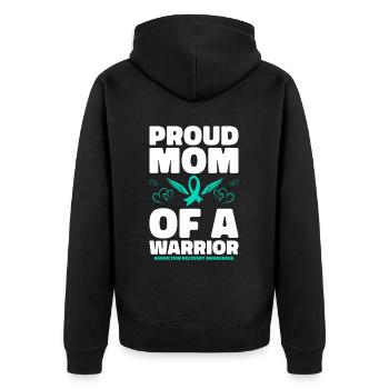 Awareness of Addiction Prevention Addiction - Unisex Premium Organic Zip Hoodie - black - Back - Nico (187cm)