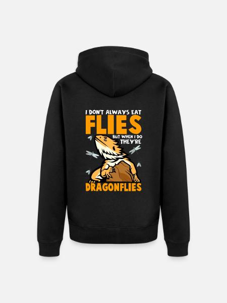 Dragonflies - Unisex Premium Organic Zip Hoodie - black