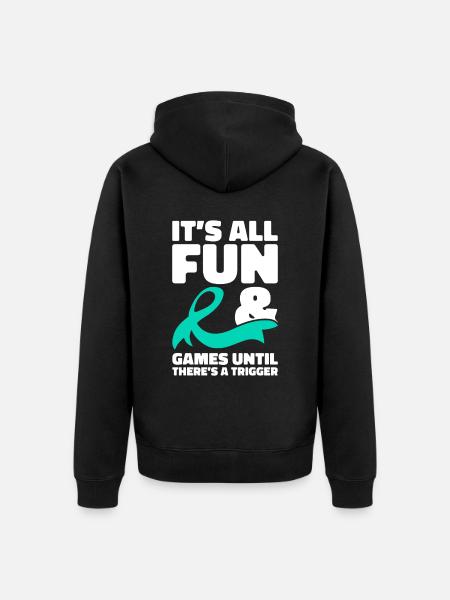 Bewusstsein Für Suchtprävention Suchterkrankung - Unisex Premium Bio Zip Hoodie - Schwarz