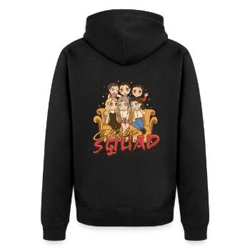 Anime Chibi Squad - Unisex Premium Bio Zip Hoodie - Schwarz - Hinten - Nico (187cm)
