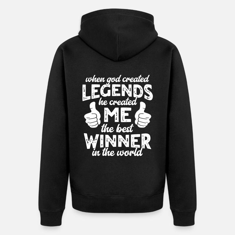 Meilleur gagnant Legend - Veste à capuche bio Premium Unisexe - noir