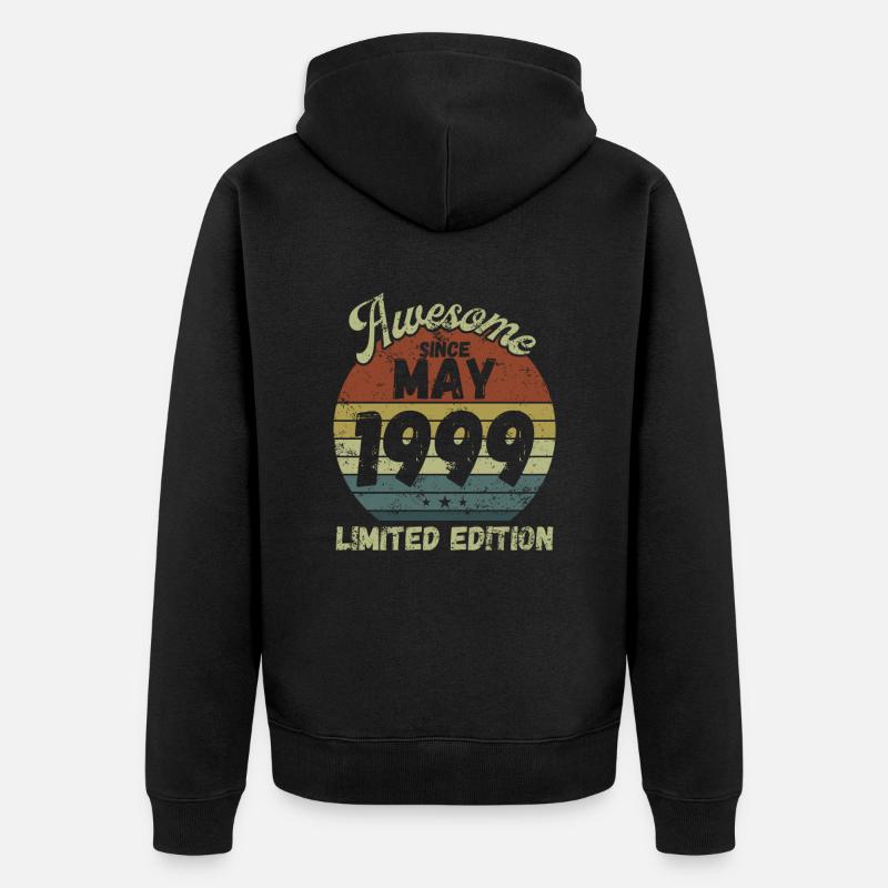 Génial depuis mai 1999 - Anniversaire - Veste à capuche bio Premium Unisexe - noir