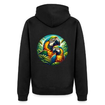 Perroquet - Veste à capuche bio Premium Unisexe - noir - Dos - Nico (187cm)