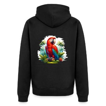 Perroquet - Veste à capuche bio Premium Unisexe - noir - Dos - Nico (187cm)