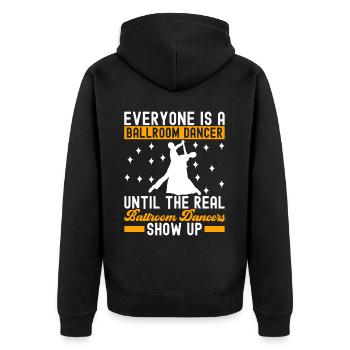 Ballroom Dance Ballroom Dancers Ballroom Dancers - Unisex Premium Organic Zip Hoodie - black - Back - Nico (187cm)