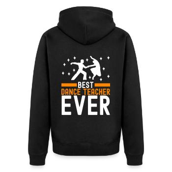 Ballsaal Tanz Ballsaaltänzer Gesellschaftstänzer - Unisex Premium Bio Zip Hoodie - Schwarz - Hinten - Nico (187cm)