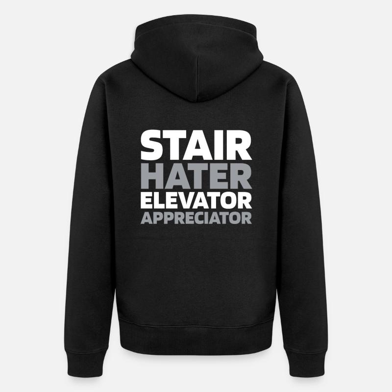 Elevator Elevator - Unisex Premium Organic Zip Hoodie - black