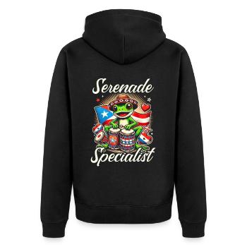 Coqui Grenouille Porto Rico Pride Boricua Portoricain - Veste à capuche bio Premium Unisexe - noir - Dos - Nico (187cm)
