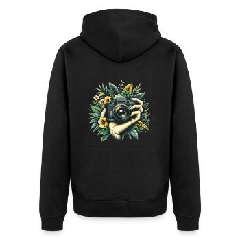 Photographer Photography Photographer - Unisex Premium Organic Zip Hoodie - black - Back - Nico (187cm)
