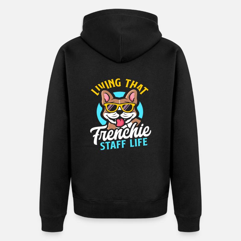 Propriétaire de bouledogue français - Veste à capuche bio Premium Unisexe - noir
