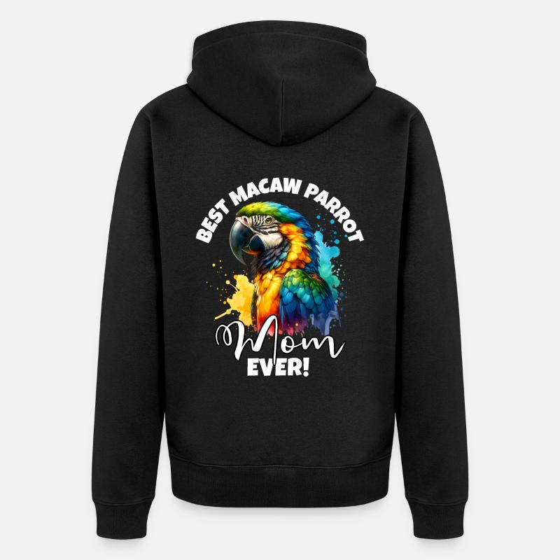 Meilleur perroquet ara Mama - Veste à capuche bio Premium Unisexe - noir