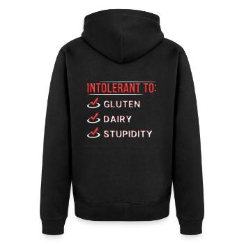 Allergie au gluten Intolérance au gluten - Veste à capuche bio Premium Unisexe - noir - Dos - Nico (187cm)