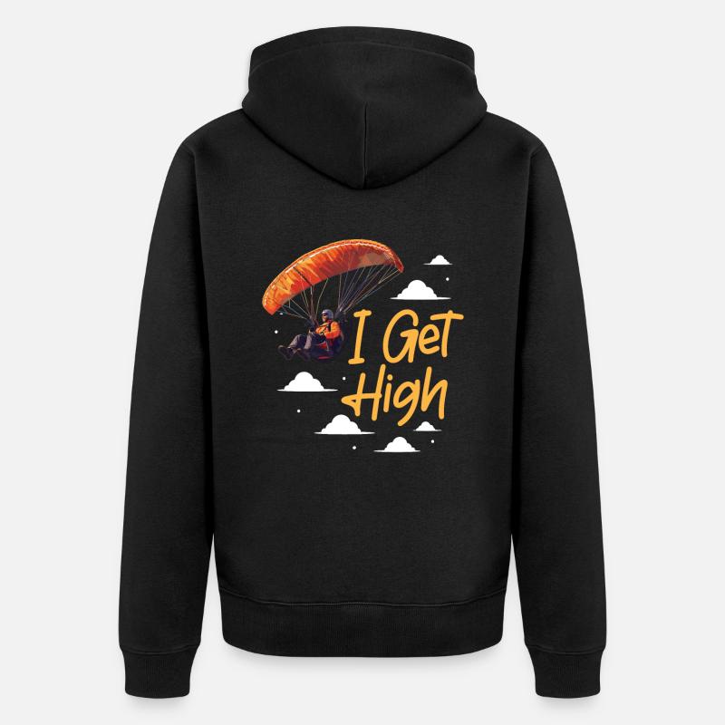 Paramotoring paramotoring - Unisex Premium Organic Zip Hoodie - black