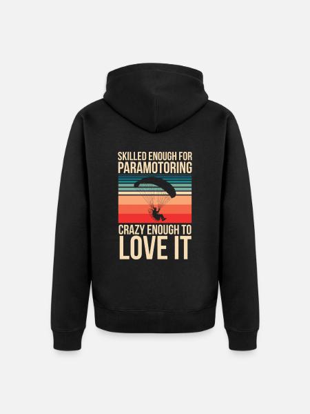 Paramotoring paramotoring - Unisex Premium Organic Zip Hoodie - black