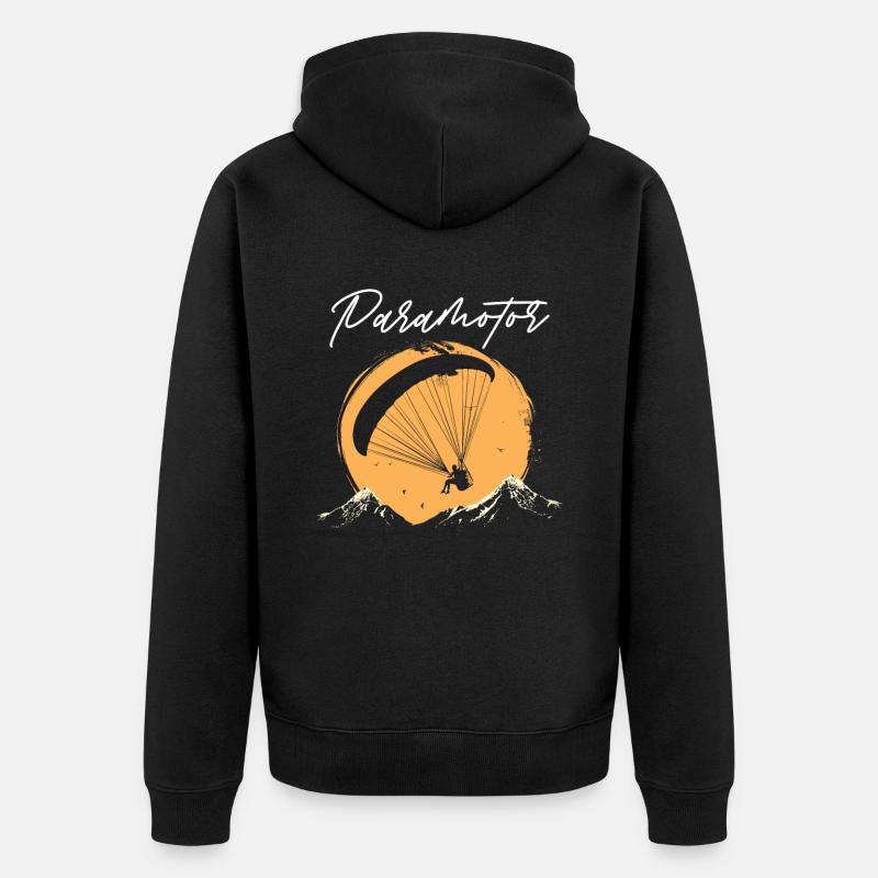 Paramoteur Paramoteur - Veste à capuche bio Premium Unisexe - noir