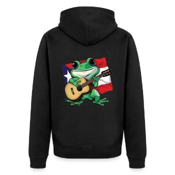 Grenouille Coqui Symbole Taino Boricua Puerto - Veste à capuche bio Premium Unisexe - noir - Dos - Nico (187cm)