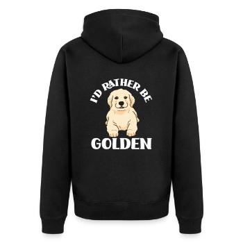 Golden Retriever Chien Chien Amour - Veste à capuche bio Premium Unisexe - noir - Dos - Nico (187cm)