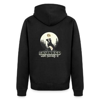 Skunk Skunk et qui l’adore - Veste à capuche bio Premium Unisexe - noir - Dos - Nico (187cm)