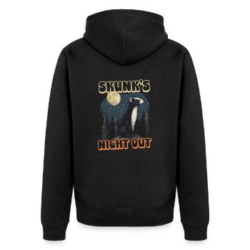 Skunk Skunk's Night Out - Unisex Premium Organic Zip Hoodie - black - Back - Nico (187cm)