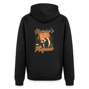 Skunk Parfum de la nature - Veste à capuche bio Premium Unisexe - noir - Dos - Nico (187cm)