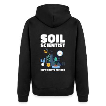 Bodenwissenschaftler Agrarwissenschaftler - Unisex Premium Bio Zip Hoodie - Schwarz - Hinten - Nico (187cm)